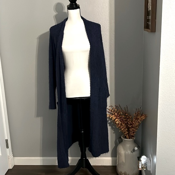 Torrid Navy Blue Popcorn Open Front Duster Sweater! Size 1X! NWT! - Picture 5 of 13